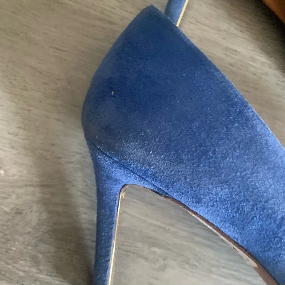 Tory Burch Heels Elane Suede Pumps in Blue